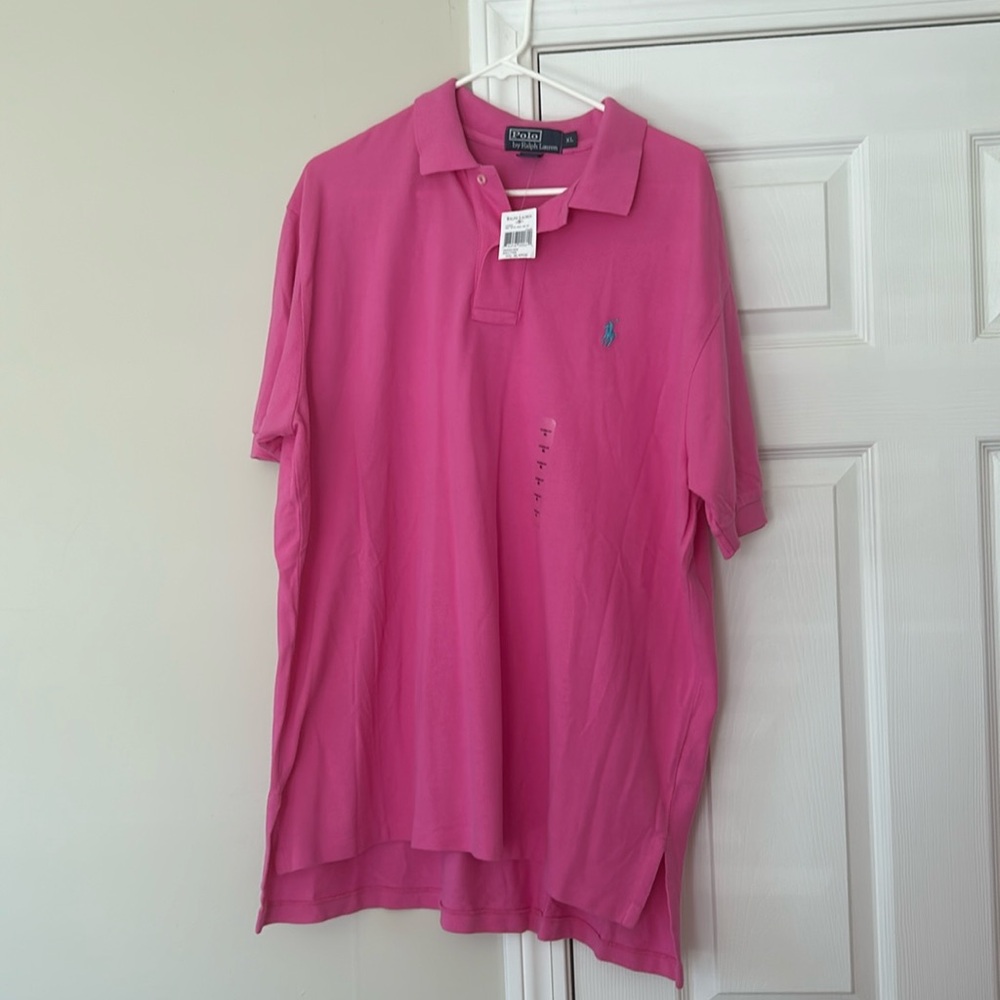 Brand new with tags, extra large pink polo shirt